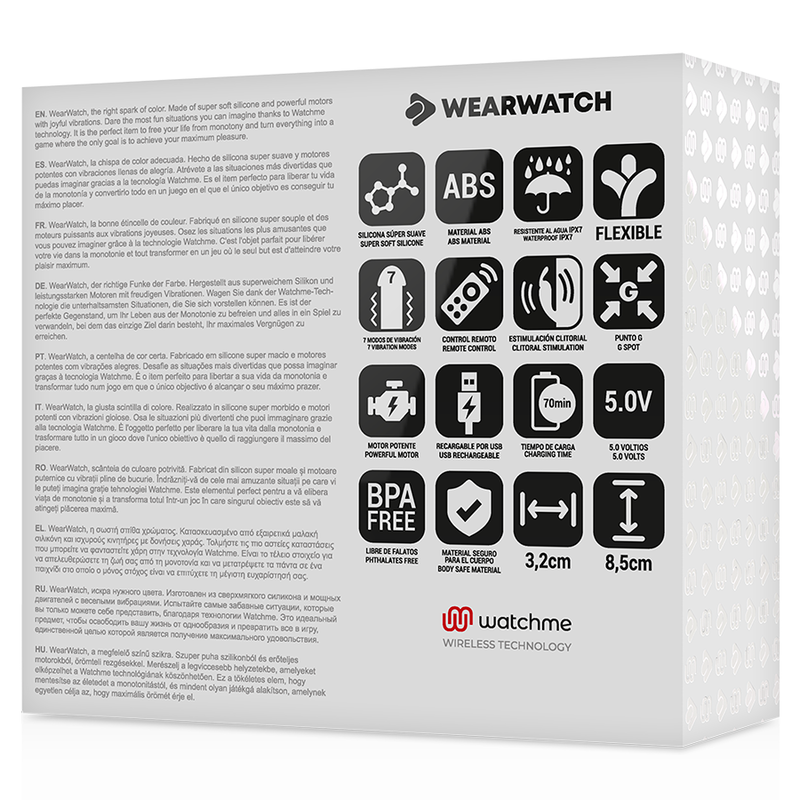 WEARWATCH - DUAL-TECHNOLOGY-WATCHME-VIBRATOR FUCHSIA / SEAWATER